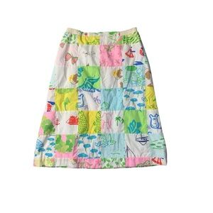 Vested Gentress size 10 medium vintage patchwork Colorful skirt fun whimsical